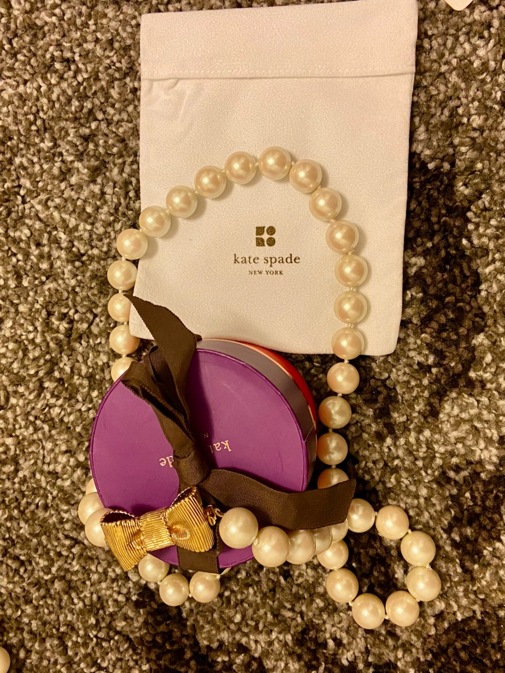 XL extra long Wrapped up big GLASS pearls New With Box